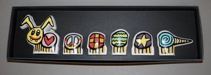 James Rizzi, « Happy together », lot de 6 vases de
