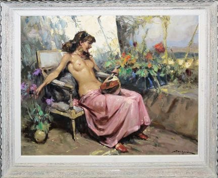 Richard Durando Togo, Jeune femme à la mandoline d