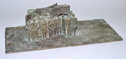 Manfred Kieselbach, Manifestation, sculpture en br