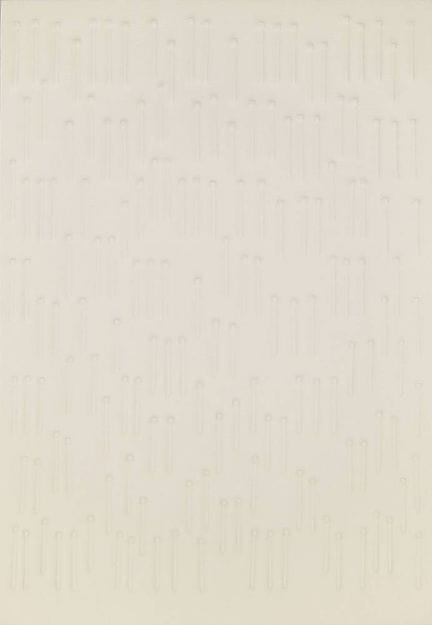 Günther Uecker, « Nagelreihung », estampe en relie