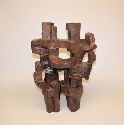 Hans Nagel, "Couple d'arbres", sculpture abstraite