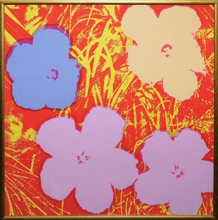 Andy Warhol, 5 x « Flowers » (5 variantes de coule
