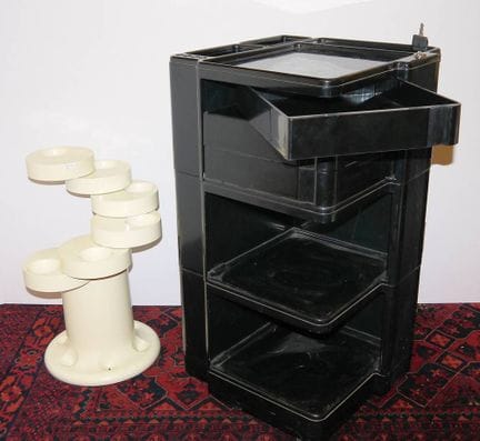 “Superstile” rolling cabinet by Giovanni Pelis and
