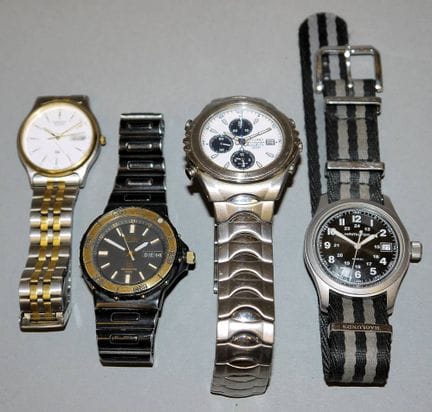Four HAU models from SEIKO and HAMILTON, with quar