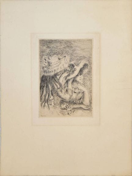 Pierre-Auguste Renoir, "Chapeau épinglé," etching 