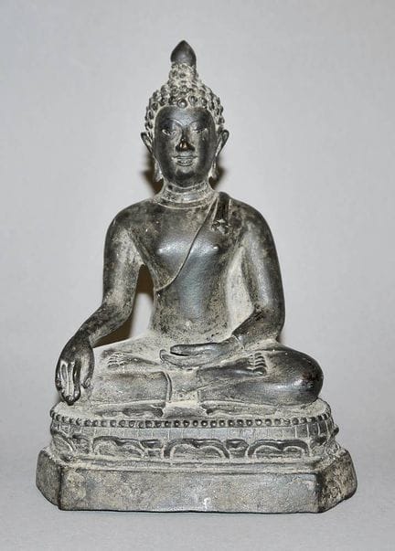 Bouddha assis en bronze, style Chang Saen, Thaïlan