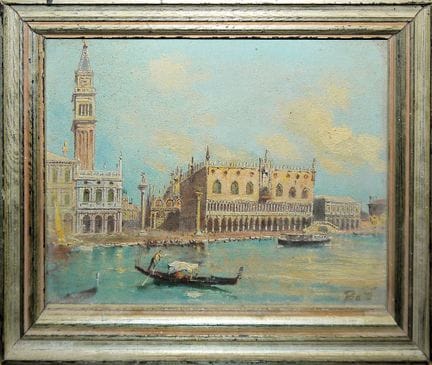 19th-century Venetian painter, view of the Doge’s 