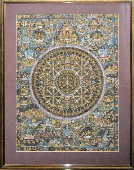 Grand thangka représentant un mandala, Tibet/Népal