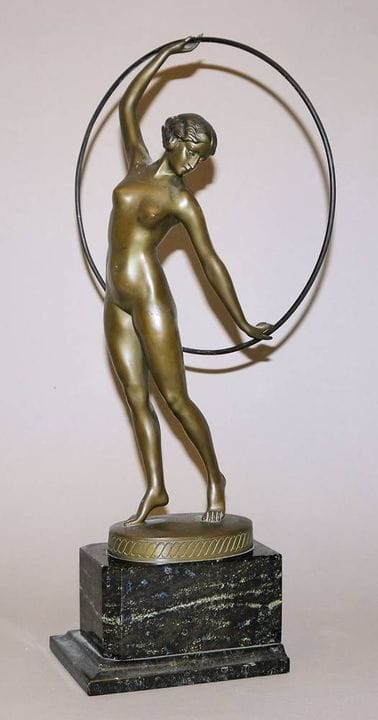 Otto Schmidt-Hofer, “Hoop Dancer”, Bronze sculptur