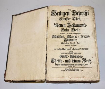 The Berlenburg Bible, Parts 5 and 6, 1735-37
The F