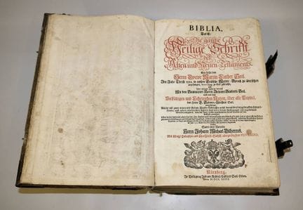 Endter Bible, Nuremberg 1736, with a magnificent b
