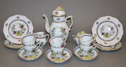 “Indian Flower Basket” coffee service by Herend, H