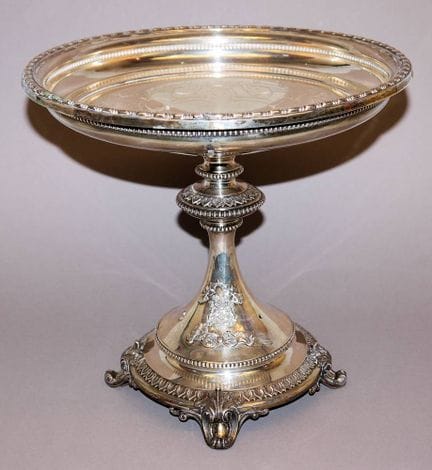 A centrepiece from aristocratic property, silver, 