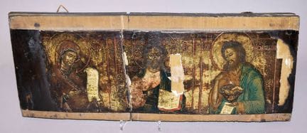 Icon fragment depicting the Deesis, from the Balka