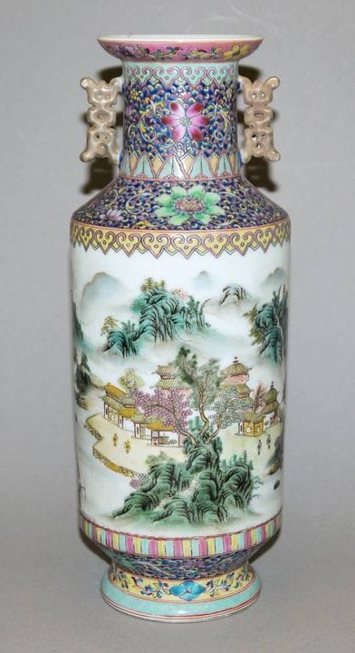 Bangchuiping, vase en forme de rouleau représentan