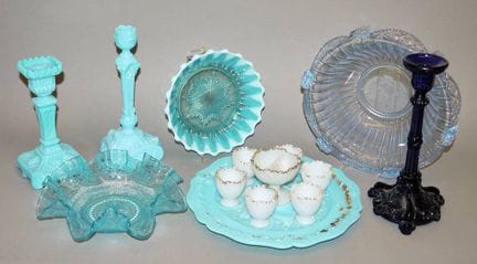 Collection of opal glass from Vallérysthal inter a