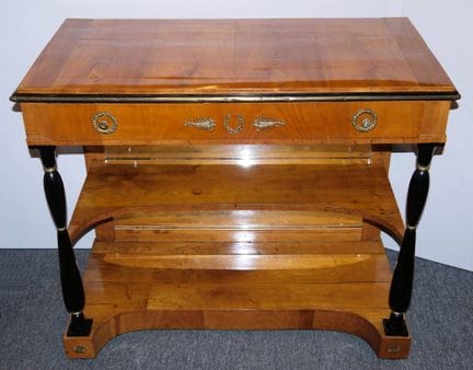 Biedermeier console table in cherry wood, 2nd peri