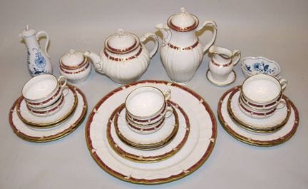 "Rocaille" porcelain coffee and tea service with r