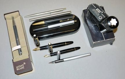 Montblanc: Three fountain pens and five other writ