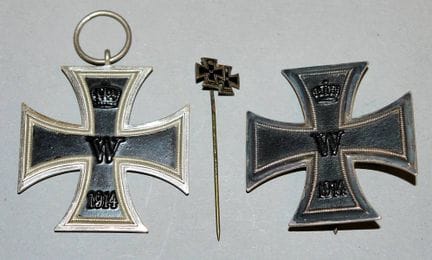 Croix de fer de 1re et 2e classes de 1914 avec épi