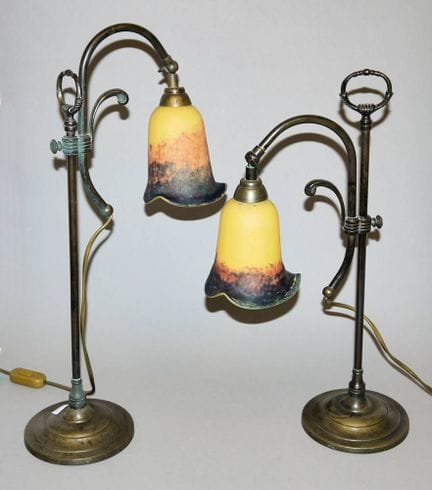 Pair of nostalgic Art Nouveau table lamps
A pair o
