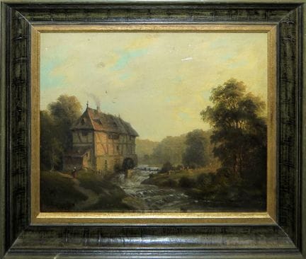 Heinrich Hartung III, Mill by a Rushing Stream, oi