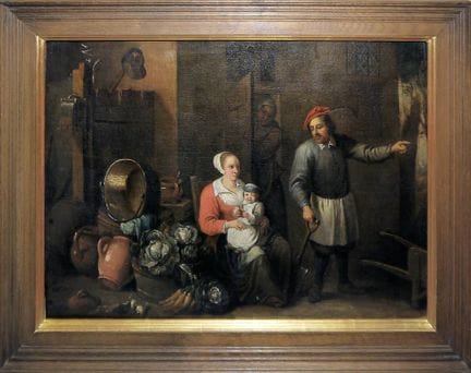 David III Ryckaert, follower/circle, Interior with