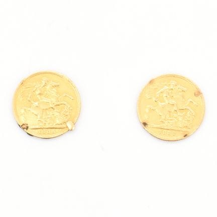 2 piezas de oro amarillo de 22 quilates (garras de