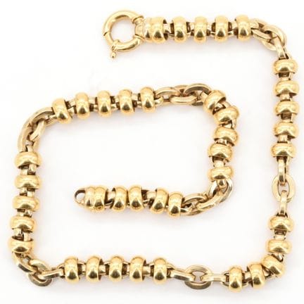 Collar de oro amarillo de 18 quilates (dañado, abo