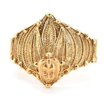 Pulsera rígida de oro amarillo de 18 quilates (dañ