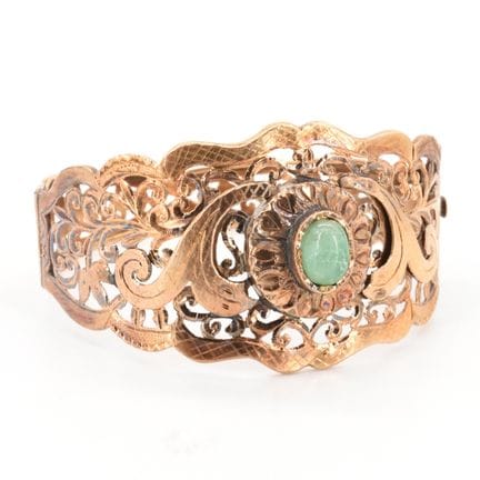 Pulsera rígida de oro amarillo de 18 quilates (pie