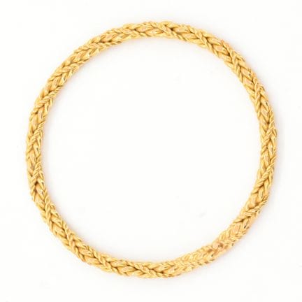 Bracelet rigide en or jaune 18 ct - 29.8 g (17.5 c