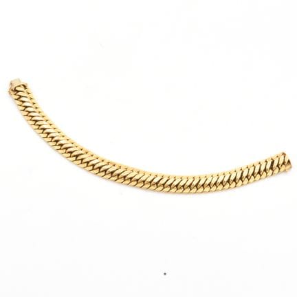Bracelet en or jaune 18 ct (bosselé) - 21.3 g (20 