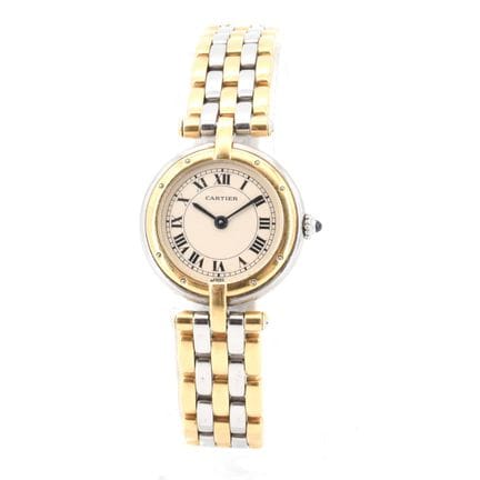 Bracelet-montre dame en or 18 ct et acier CARTIER 