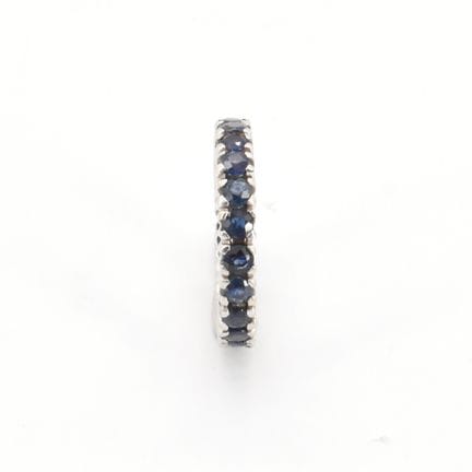 Alliance américaine en or blanc 18 ct sertie de sa