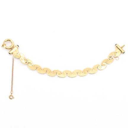 Bracelet en or jaune et blanc 18 ct (chaînette de 