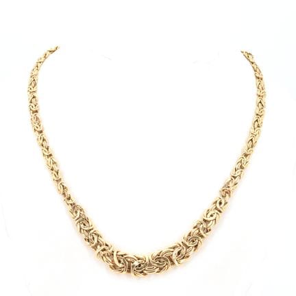 Collier en or jaune 18 ct (abîmé, bosselé) - 17.5 