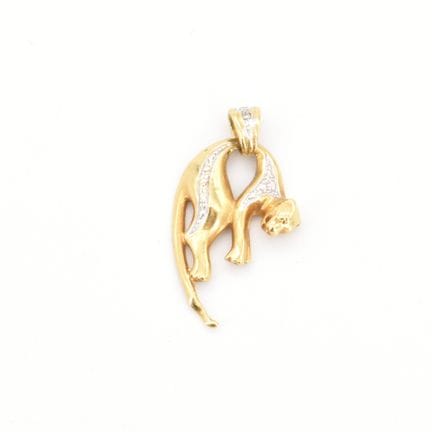 Pendentif en or jaune et blanc 18 ct (pierre fauss