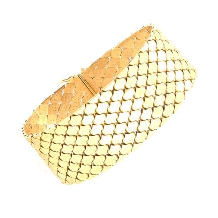 Bracelet en or jaune et blanc 18 ct (très légèreme