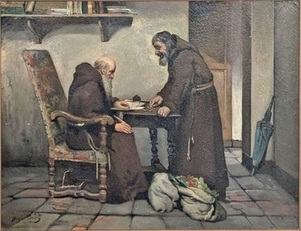 Hugues PICARD (XIXème)
Au monastère, 1875
Huile su