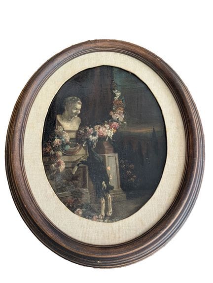 Ecole de la fin du XIXème
Chèvre et guirlande de f