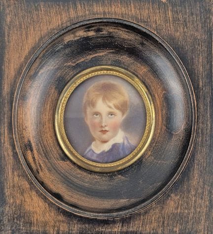 Miniature à vue ronde figurnat le portrait d'un en