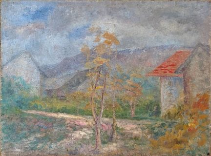 ECOLE DU XXe siècle
Paysage à l'arbuste
Huile sur 