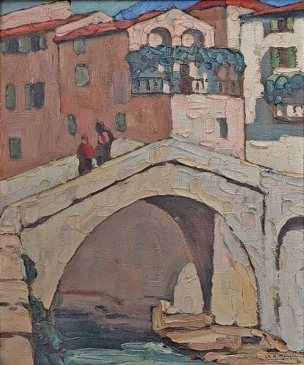 Charles Auguste MANGIN (1853-1935)
Paysage urbain 