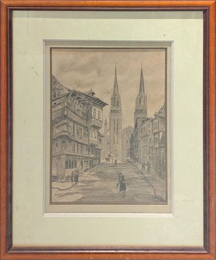 ECOLE FRANCAISE DU XXe siècle
Vue de rue animée de