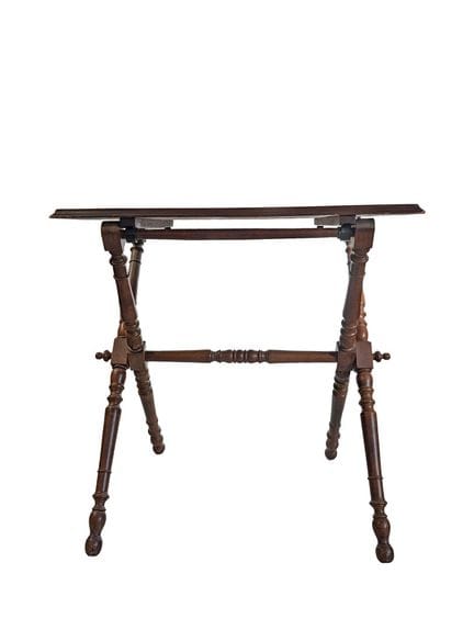 Table d'appoint pliante en bois naturel et placage