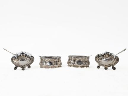 Paire de salerons en argent poinçon Minerve de sty