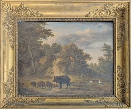 Ecole de la fin du XIXème siècle
Sangliers, marcas