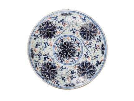 CHINE 
Coupe en porcelaine polychrome
Epoque GUANG