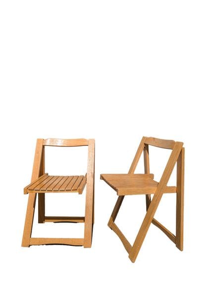 D'après Aldo JACOBER
Paire de chaises pliantes
73x